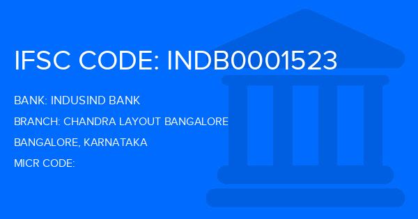 Indusind Bank Chandra Layout Bangalore Branch IFSC Code
