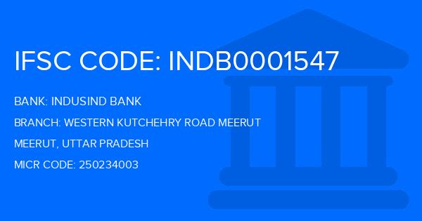 Indusind Bank Western Kutchehry Road Meerut Branch IFSC Code