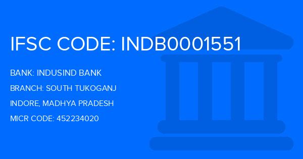 Indusind Bank South Tukoganj Branch IFSC Code