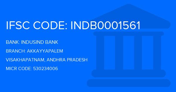 Indusind Bank Akkayyapalem Branch IFSC Code