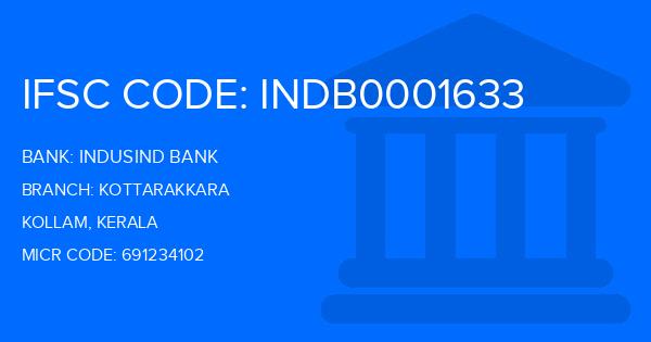 Indusind Bank Kottarakkara Branch IFSC Code