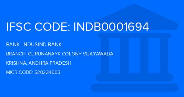 Indusind Bank Gurunanayk Colony Vijayawada Branch IFSC Code
