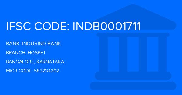Indusind Bank Hospet Branch IFSC Code