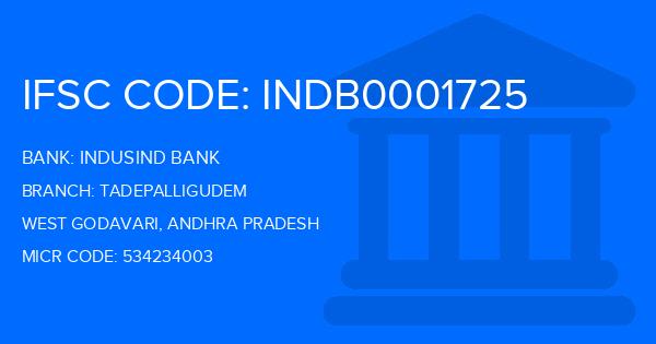 Indusind Bank Tadepalligudem Branch IFSC Code