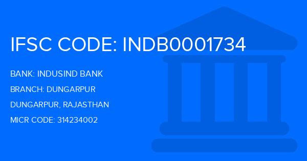 Indusind Bank Dungarpur Branch IFSC Code