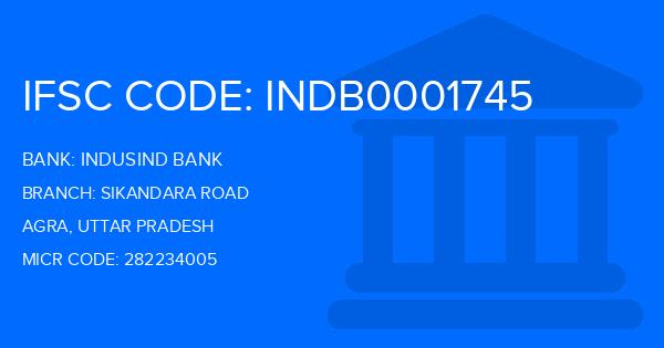 Indusind Bank Sikandara Road Branch IFSC Code