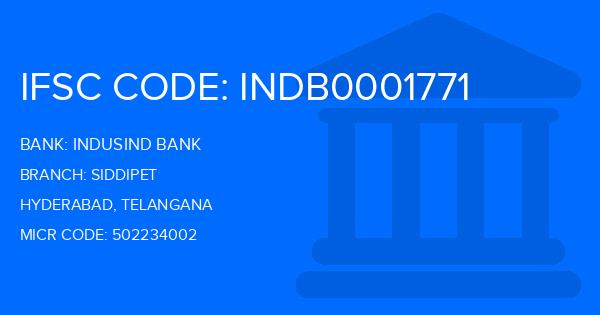 Indusind Bank Siddipet Branch IFSC Code