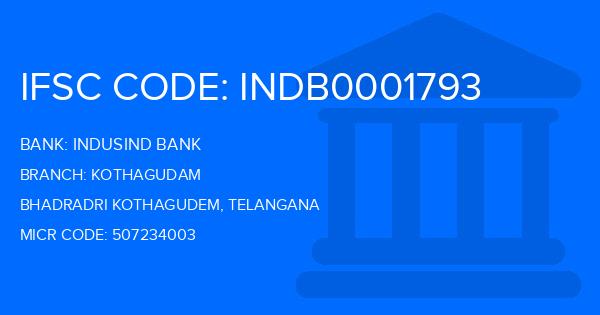 Indusind Bank Kothagudam Branch IFSC Code