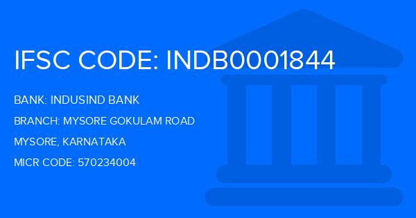 Indusind Bank Mysore Gokulam Road Branch IFSC Code