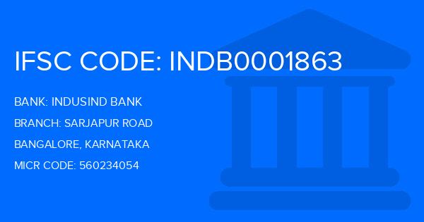 Indusind Bank Sarjapur Road Branch IFSC Code