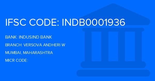 Indusind Bank Versova Andheri W Branch IFSC Code