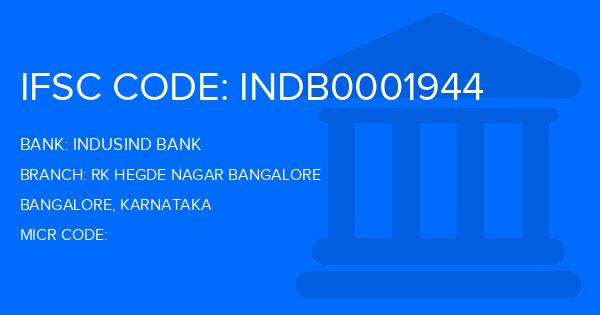 Indusind Bank Rk Hegde Nagar Bangalore Branch IFSC Code