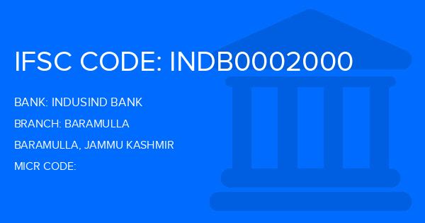 Indusind Bank Baramulla Branch IFSC Code