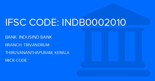 Indusind Bank Trivandrum Branch IFSC Code