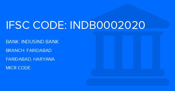 Indusind Bank Faridabad Branch IFSC Code