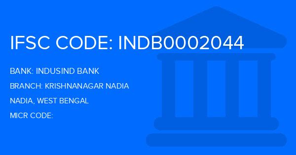 Indusind Bank Krishnanagar Nadia Branch IFSC Code