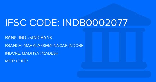 Indusind Bank Mahalakshmi Nagar Indore Branch IFSC Code