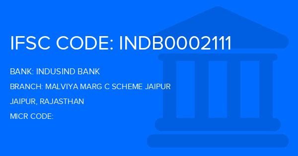 Indusind Bank Malviya Marg C Scheme Jaipur Branch IFSC Code