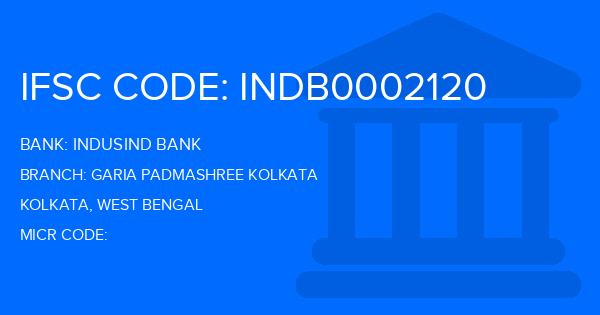 Indusind Bank Garia Padmashree Kolkata Branch IFSC Code