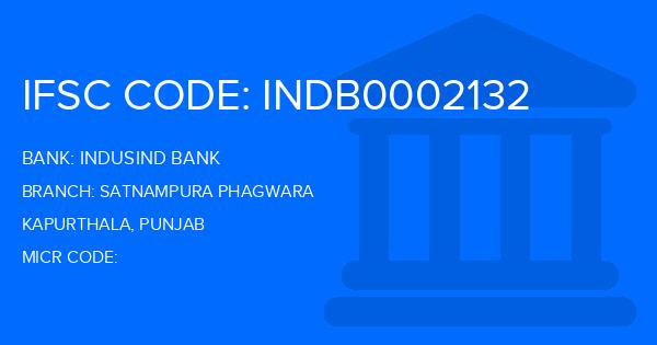 Indusind Bank Satnampura Phagwara Branch IFSC Code