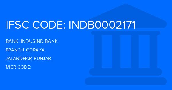 Indusind Bank Goraya Branch IFSC Code