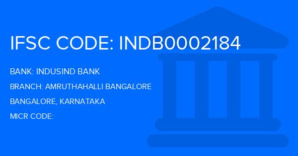 Indusind Bank Amruthahalli Bangalore Branch IFSC Code