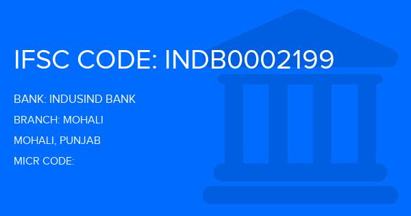 Indusind Bank Mohali Branch IFSC Code