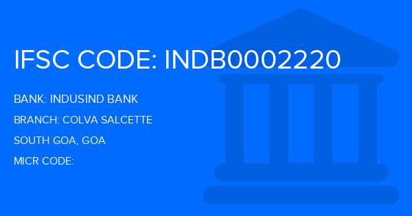 Indusind Bank Colva Salcette Branch IFSC Code
