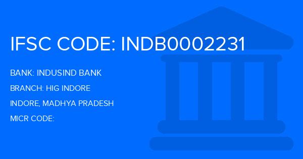 Indusind Bank Hig Indore Branch IFSC Code