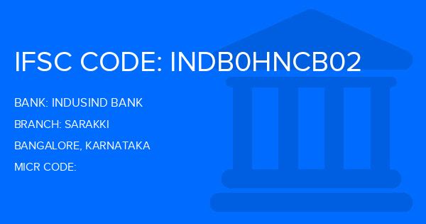 Indusind Bank Sarakki Branch IFSC Code