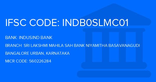 Indusind Bank Sri Lakshmi Mahila Sah Bank Niyamitha Basavanagudi Branch IFSC Code