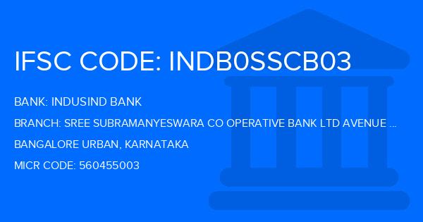 Indusind Bank Sree Subramanyeswara Co Operative Bank Ltd Avenue Road Branch IFSC Code