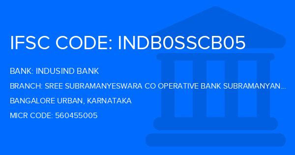 Indusind Bank Sree Subramanyeswara Co Operative Bank Subramanyanagar Branch IFSC Code
