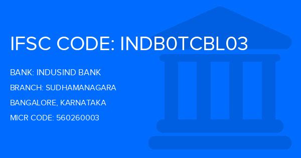 Indusind Bank Sudhamanagara Branch IFSC Code