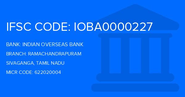 Indian Overseas Bank (IOB) Ramachandrapuram Branch IFSC Code