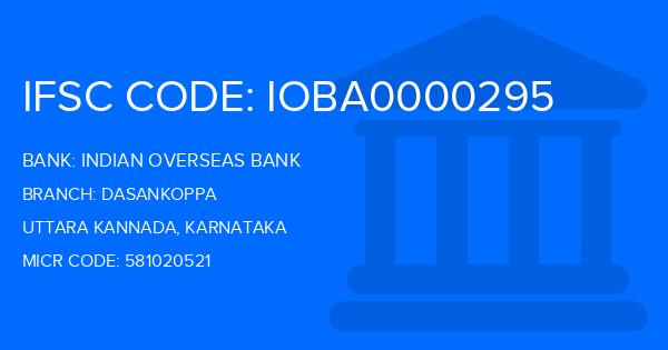 Indian Overseas Bank (IOB) Dasankoppa Branch IFSC Code