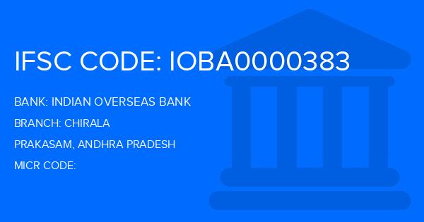Indian Overseas Bank (IOB) Chirala Branch IFSC Code