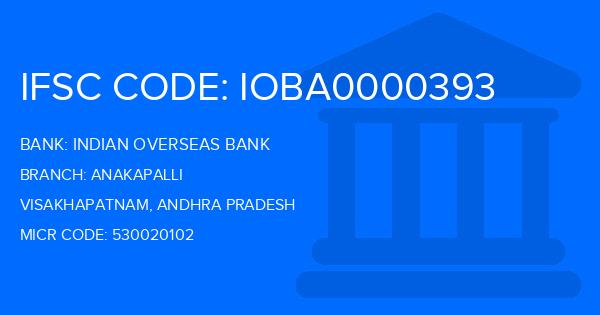 Indian Overseas Bank (IOB) Anakapalli Branch IFSC Code