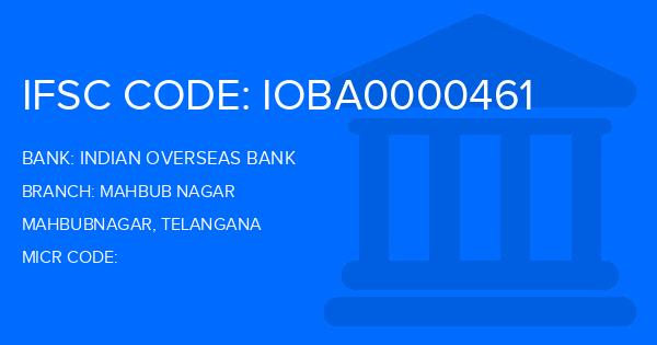 Indian Overseas Bank (IOB) Mahbub Nagar Branch IFSC Code