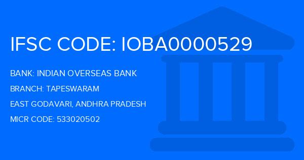 Indian Overseas Bank (IOB) Tapeswaram Branch IFSC Code