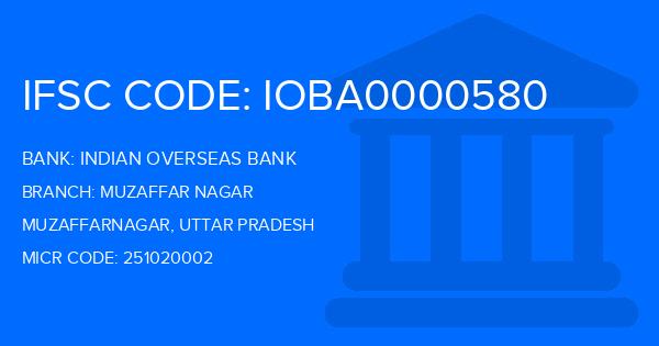 Indian Overseas Bank (IOB) Muzaffar Nagar Branch IFSC Code