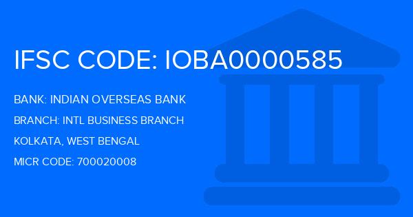 Indian Overseas Bank (IOB) Intl Business Branch