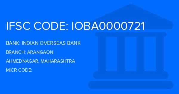 Indian Overseas Bank (IOB) Arangaon Branch IFSC Code