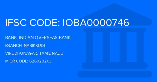 Indian Overseas Bank (IOB) Narikkudi Branch IFSC Code