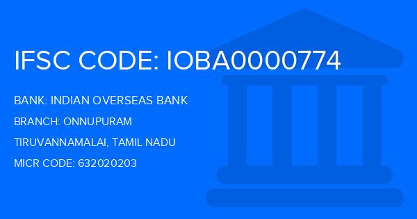 Indian Overseas Bank (IOB) Onnupuram Branch IFSC Code