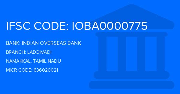 Indian Overseas Bank (IOB) Laddivadi Branch IFSC Code