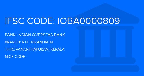 Indian Overseas Bank (IOB) R O Trivandrum Branch IFSC Code