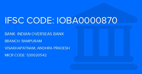 Indian Overseas Bank (IOB) Rampuram Branch IFSC Code