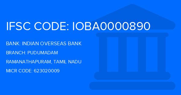 Indian Overseas Bank (IOB) Pudumadam Branch IFSC Code