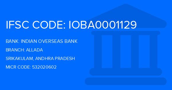 Indian Overseas Bank (IOB) Allada Branch IFSC Code